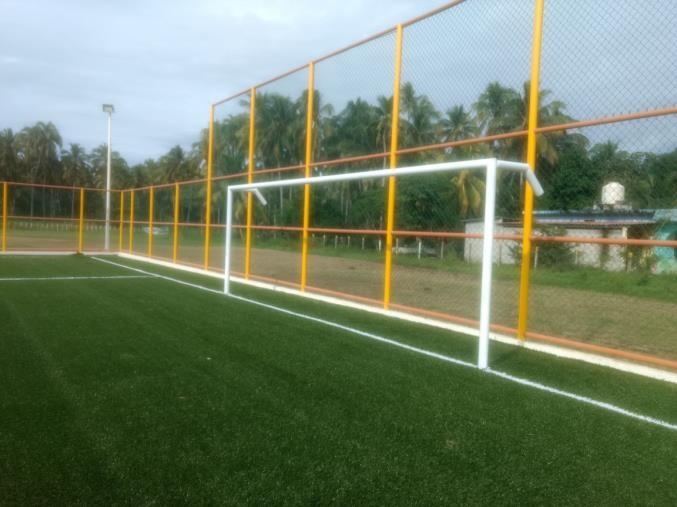 Cancha de futbol 7 construida por WESJE